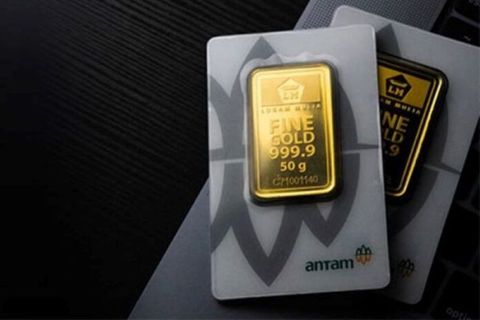 emas ukuran 5 gram naik Rp25.000 menjadi Rp7.120.000.